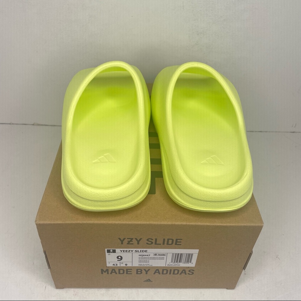 Adidas Yeezy Slide “Green Glow” NEW 2022 - Picture 4 of 4